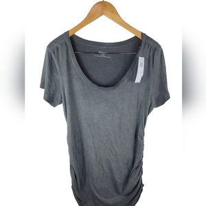 Motherhood Grey Faded nwt large stretchable blouse light weight shirt